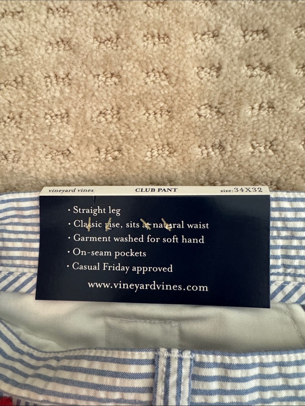 NWT Vineyard Vines Men's Seersucker Pants - Picture 5 of 6